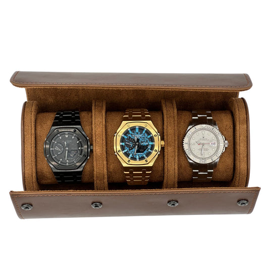 3-Slot Travel Watch Roll